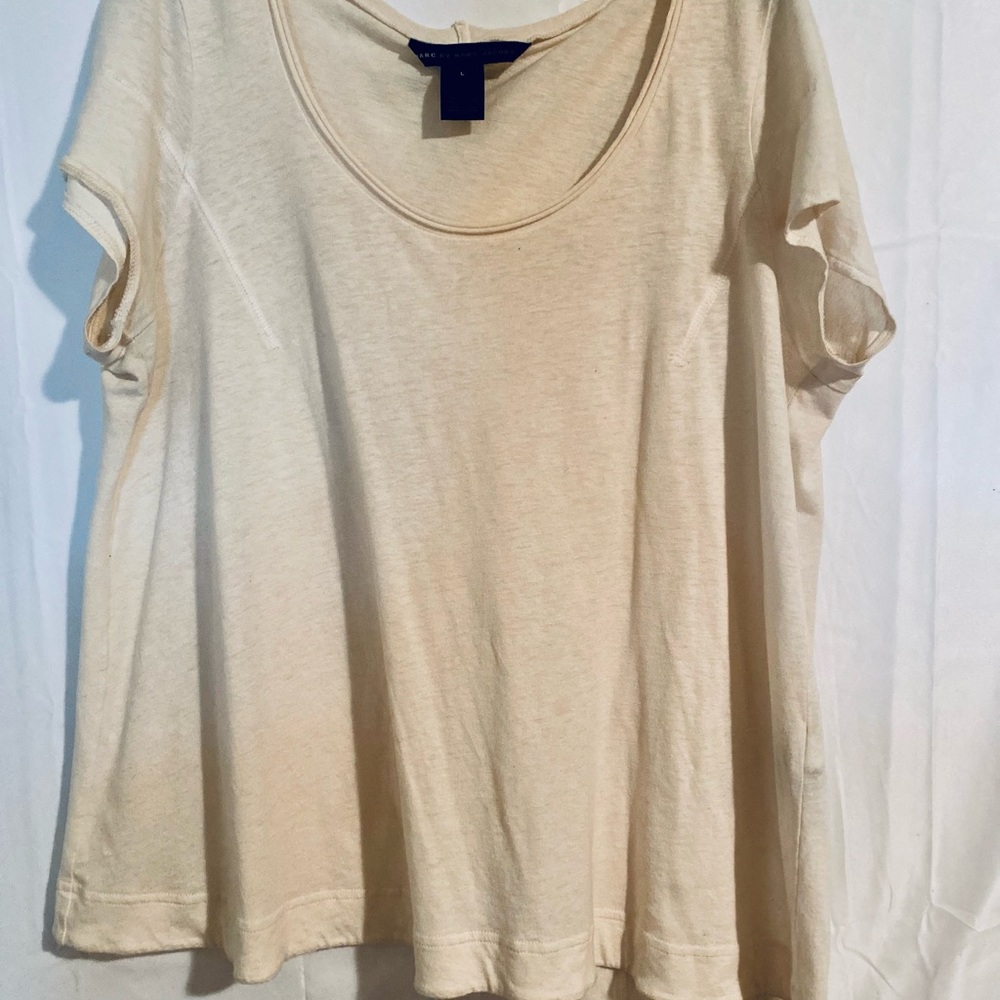 Marc By Marc Jacobs Cream Oversized T-Shirt